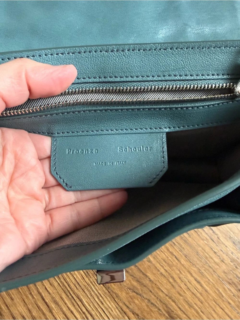 Proenza Schouler Teal Leather Crossbody Bag